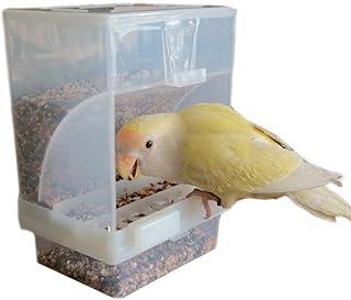 Hypeety Automatic Bird Feeder Seed Food Container Perch Cage Accessories for Budgerigar
