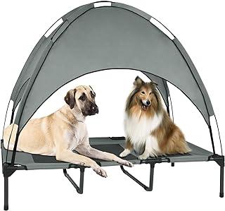 Outdoor Elevated Dog Bed with Removable Canopy