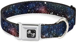 Dog Collar Seatbelt Buckle Space Dust Colage 18 to 32 Inches