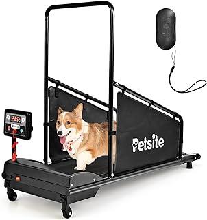 PETSITE Dog Treadmill with 1.4″ LCD Display Screen, 200 LBS Capacity