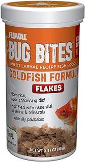 Fluval Bug Bites Goldfish Fish Food Flakes, 3.17 oz.