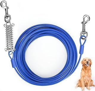 Jhua 20ft Tie Out Cable for Large Dogs Up to 110 lbs