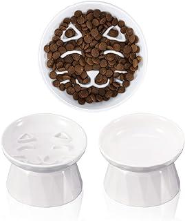 Frewinky Ceramic Slow Feeder Cat Bowls