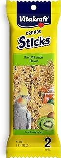 Vitakraft Crunch Sticks Kiwi & Lemon Flavor Bird Treat for Cockatiels