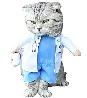 Pet Dog Halloween Costume Doctor Nurse Cat