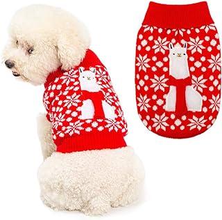 Christmas Applique Alpaca Dog Sweater