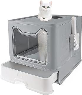 KITTYWOO Foldable Cat Litter Box with Lid