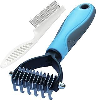 Double Sided Shedding and Dematting Undercoat Rake Comb