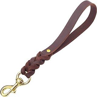FAIRWIN Leather Short Dog Leash 16″