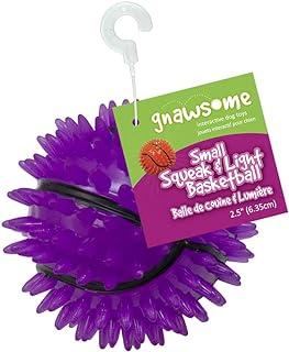 Gnawsome 2.5 Spiky Squeak & Light Basketball Dog Toy