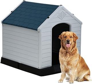 Large Dog House with Air Vents and Elevated Floor