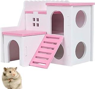 kathson Wooden Hamster House Hideout Hut