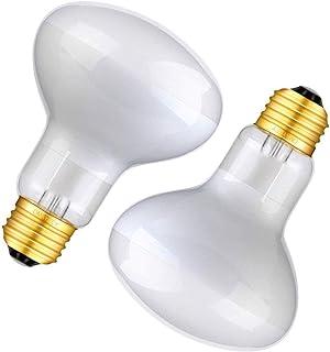 OMAYKEY Basking Spot Heat Lamp Bulb Soft White Glow UVA Glass Cover