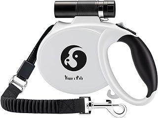 Happy & Polly Retractable Dog Leash with Flashlight 16.4ft Chinese Taichi Pattern