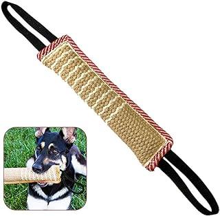 Dog Bite Jute Pillow Pull Toy with Strong Handles