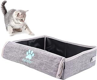 Portable Cat Travel Litter Box with Lid, Waterproof and Easy to Clean