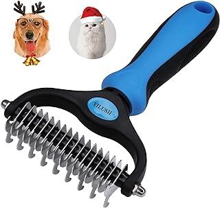 YILUSH Pet Grooming Brush Deshedding Dematting Tool Double-Sided Undercoat Rake,Pet Hair Remover