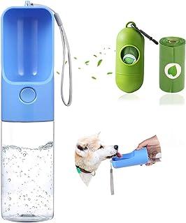 Portable Travel Dog Water Bottle with Poop Bag Dispenser
