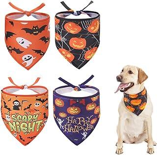 SCENEREAL Halloween Dog Bandana 4 Pack