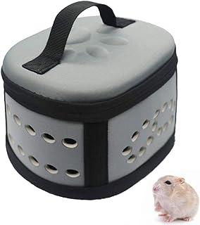 Portable Small Animal Guinea Pig Hedgehog Hamster Carrier Bag Box with Soft Mat Zipper
