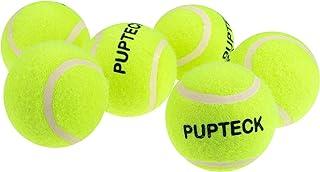 PUPTECK Squeaky Bouncy Ball Toys for Outdoor Interactive Training Fetching Playing