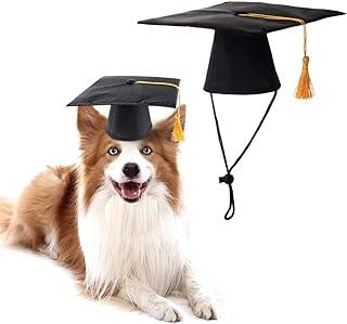 CAISANG Pet Graduation Caps with Yellow Tassel