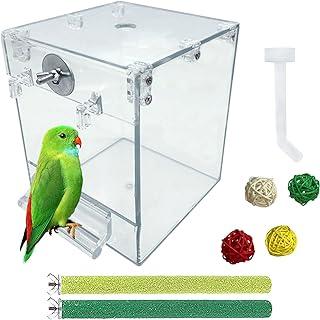 Tfwadmx Canary Birdbath for Cage Parrot Bath Box Parakeet Hanging Shower