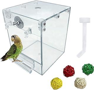 PINVNBY Acrylic Bird Bath Box,Parakeet No-Leakage