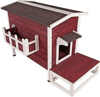 Feral Cat House with Escape Door & Stairs