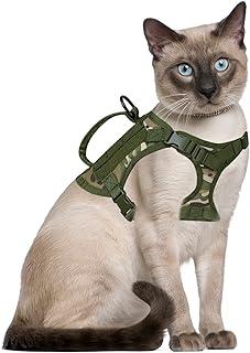Tactical Cat Harness for Walking, Adjustable Escape Proof Pet Vest