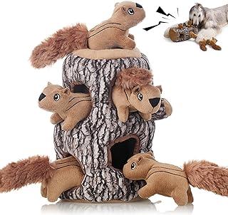 Laifug Hidden Squirrel Plush Dog Toy Hide and Seek