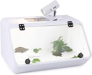 CalPalmy Reptile and Amphibian Habitat with See-Through Front Door Panel & Removable Food Tray