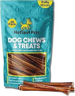 Hotspot pets Bully Stick – Premium All Natural Long Lasting 6″ Beef Pizzle Dog Chew Treat