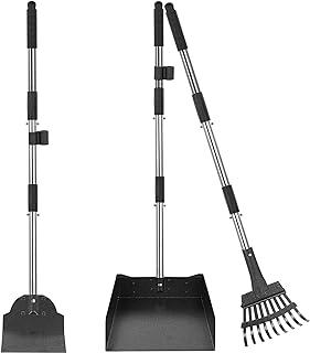 FEANDREA Scooper for Large Dogs, 3-Piece Rake Tray and Spade Set