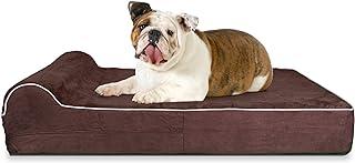 High Grade Orthopedic Memory Foam Dog Bed With Pillow and Easy to Wash Removable Cover with Anti-Slip Bottom