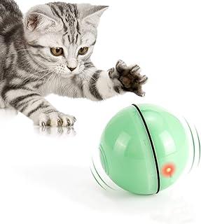 Interactive Cat Toys Ball with LED Light, 360 Degree Self Auto Rotating smart ball