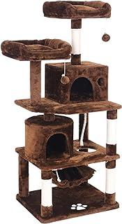 BEWISHOME Cat Tree Condo Furniture Kitten Activity Tower Pet Kitty Play House with Scratching Posts