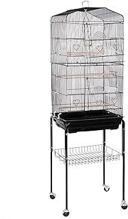ZENY Parrot Cage with Side-Out Tray, Storage Shelf