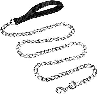 JuWow Metal Dog Leash Chain with Padded Handle