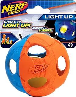 Nerf Dog Rubber Bash Ball Toy with Interactive LED
