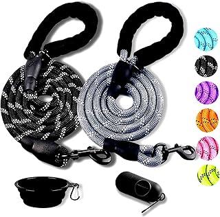 DOYOO 2 Pack Dog Leash 5 FT Thick Durable Nylon Rope