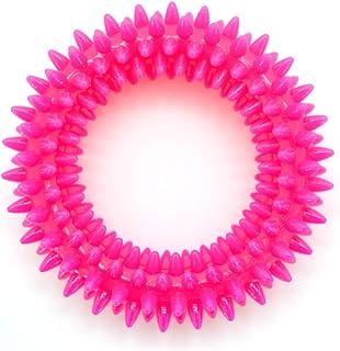 Pet Rubber Chew Toy – Dental Ring, Flamingo Pink