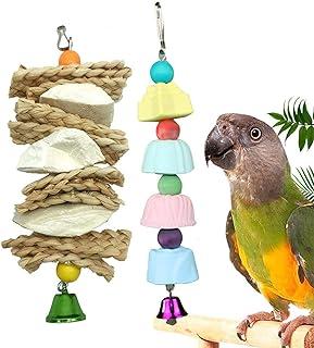 kathson Bird Cuttlebone, Parakeet Beak Stone Mineral Lava Blocks Triming Chew Toy