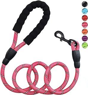 Petmegoo 5ft 1/2in Strong Pink Dog Leash with Soft Padded Anti-Slip Handle