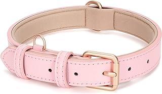 WHIPPY Leather Puppy Collar for Small Medium Large Dog