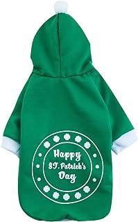 St Patrick’s Day Dog Hoodies Funny Clover Shirt Cute Puppy Costume