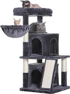 Cat Tree with Scratching Board and Cozy Basket