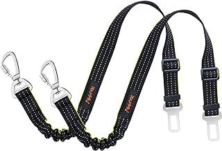iBuddy Dog Safety Belt for Cars with Dual Safe Bolt Hook and Elastic Durable Nylon