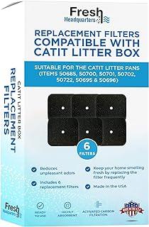 FRESH HEADQUARTERS Replacement Filters Compatible with Catit Hooded Litter Box