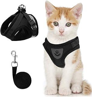 Cat Vest Harness for Small Dogs (Black, XS)
